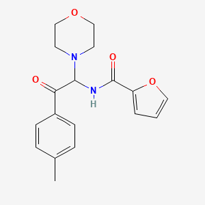 molecular formula C18H20N2O4 B12127313 N-[2-(4-methylphenyl)-1-morpholin-4-yl-2-oxoethyl]furan-2-carboxamide 