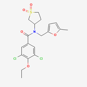 3,5-dichloro-N-(1,1-dioxidotetrahydrothiophen-3-yl)-4-ethoxy-N-[(5-methylfuran-2-yl)methyl]benzamide