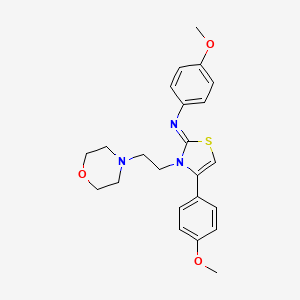 4-methoxy-N-[(2Z)-4-(4-methoxyphenyl)-3-[2-(morpholin-4-yl)ethyl]-1,3-thiazol-2(3H)-ylidene]aniline