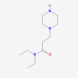 molecular formula C11H23N3O B12127414 N,N-Diethyl-3-(piperazin-1-YL)propanamide CAS No. 70772-55-3