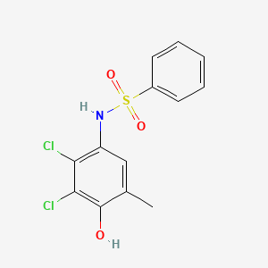 molecular formula C13H11Cl2NO3S B12127426 Benzenesulfonamide, N-(2,3-dichloro-4-hydroxy-5-methylphenyl)- CAS No. 314751-53-6