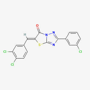 (5Z)-2-(3-chlorophenyl)-5-(3,4-dichlorobenzylidene)[1,3]thiazolo[3,2-b][1,2,4]triazol-6(5H)-one