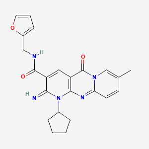 1-Cyclopentyl-2-imino-6-methyl-10-oxo-1,10-dihydro-2H-1,9,10a-triaza-anthracene-3-carboxylic acid (furan-2-ylmethyl)-amide