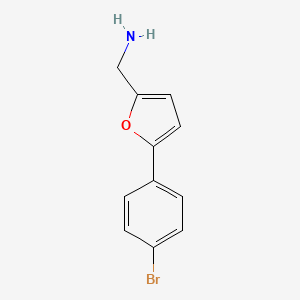 molecular formula C11H10BrNO B12127505 5-(4-Bromophenyl)-2-furyl]methylamine hydrochloride 