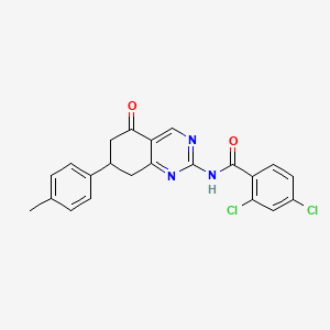 2,4-dichloro-N-[7-(4-methylphenyl)-5-oxo-5,6,7,8-tetrahydroquinazolin-2-yl]benzamide