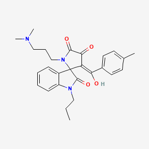 1'-[3-(dimethylamino)propyl]-4'-hydroxy-3'-[(4-methylphenyl)carbonyl]-1-propylspiro[indole-3,2'-pyrrole]-2,5'(1H,1'H)-dione