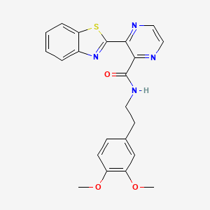 3-(1,3-benzothiazol-2-yl)-N-[2-(3,4-dimethoxyphenyl)ethyl]pyrazine-2-carboxamide