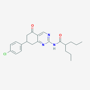 N-[7-(4-chlorophenyl)-5-oxo-5,6,7,8-tetrahydroquinazolin-2-yl]-2-propylpentanamide