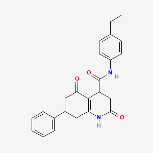 N-(4-ethylphenyl)-2,5-dioxo-7-phenyl-1,2,3,4,5,6,7,8-octahydroquinoline-4-carboxamide