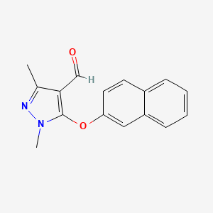 1,3-Dimethyl-5-[(naphthalen-2-yl)oxy]-1H-pyrazole-4-carbaldehyde