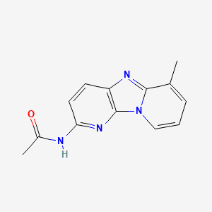 molecular formula C13H12N4O B1212770 N-Acetyl-2-amino-6-methyldipyrido(1,2-a-3',2'-d)imidazole CAS No. 104840-15-5
