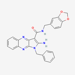 2-amino-N-(1,3-benzodioxol-5-ylmethyl)-1-benzyl-1H-pyrrolo[2,3-b]quinoxaline-3-carboxamide