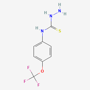 molecular formula C8H8F3N3OS B12127751 4-(4-Trifluoromethoxyphenyl)thiosemicarbazide CAS No. 848079-91-4