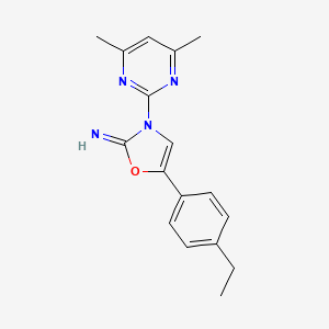 molecular formula C17H18N4O B12127771 3-(4,6-Dimethylpyrimidin-2-yl)-5-(4-ethylphenyl)-1,3-oxazol-2-imine 