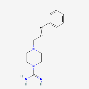 molecular formula C14H20N4 B1212778 4-(3-Phenylprop-2-enyl)piperazine-1-carboximidamide 