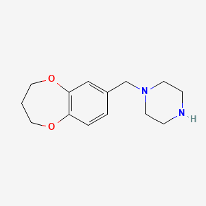 molecular formula C14H20N2O2 B12127833 Piperazine, 1-[(3,4-dihydro-2H-1,5-benzodioxepin-7-yl)methyl]- CAS No. 67869-89-0