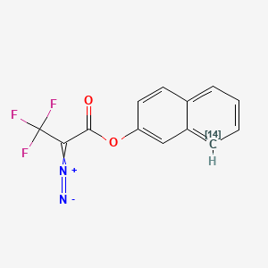 molecular formula C13H7F3N2O2 B1212787 2-Naphthyl 2-diazo-3,3,3-trifluoropropionate CAS No. 90038-07-6