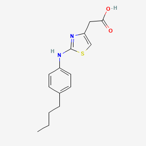 molecular formula C15H18N2O2S B12127917 [2-(4-Butyl-phenylamino)-thiazol-4-yl]-acetic acid 