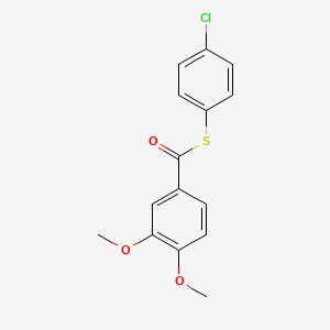 3,4-dimethoxybenzenecarbothioic acid S-(4-chlorophenyl) ester