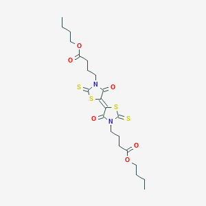 butyl 4-{(5E)-5-[3-(4-butoxy-4-oxobutyl)-4-oxo-2-thioxo-1,3-thiazolidin-5-ylidene]-4-oxo-2-thioxo-1,3-thiazolidin-3-yl}butanoate