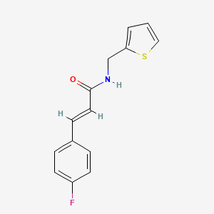 molecular formula C14H12FNOS B1212796 3-(4-氟苯基)-N-(2-噻吩基甲基)丙烯酰胺 