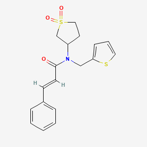 (2E)-N-(1,1-dioxidotetrahydrothiophen-3-yl)-3-phenyl-N-(thiophen-2-ylmethyl)prop-2-enamide