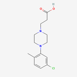 molecular formula C14H19ClN2O2 B12127995 3-[4-(5-Chloro-2-methylphenyl)piperazin-1-yl]propanoic acid 