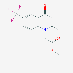 Ethyl 2-(2-methyl-4-oxo-6-(trifluoromethyl)quinolin-1(4H)-yl)acetate