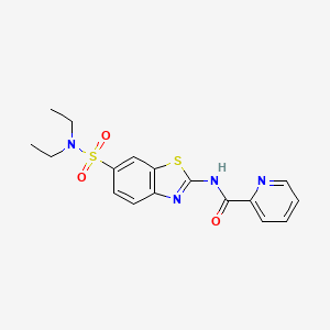 N-[6-(diethylsulfamoyl)-1,3-benzothiazol-2-yl]pyridine-2-carboxamide