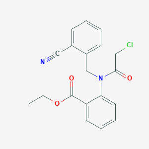 Ethyl 2-[(chloroacetyl)(2-cyanobenzyl)amino]benzoate