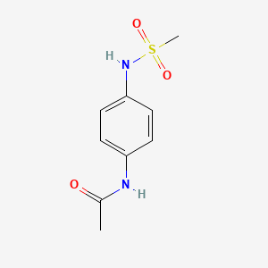 molecular formula C9H12N2O3S B1212809 N-[4-(methanesulfonamido)phenyl]acetamide CAS No. 77167-09-0