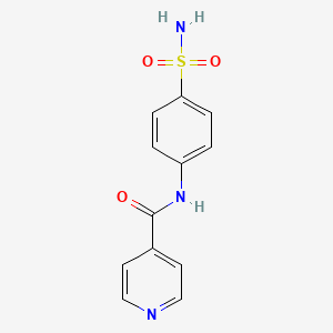 molecular formula C12H11N3O3S B12128115 4-Pyridinecarboxamide, N-[4-(aminosulfonyl)phenyl]- CAS No. 89565-25-3