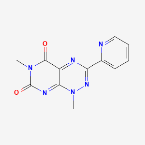 molecular formula C12H10N6O2 B1212814 1,6-Dimethyl-3-(2-pyridinyl)pyrimido[5,4-e][1,2,4]triazine-5,7-dione 