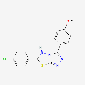 6-(4-Chlorophenyl)-3-(4-methoxyphenyl)-5,6-dihydro-[1,2,4]triazolo[3,4-b][1,3,4]thiadiazole