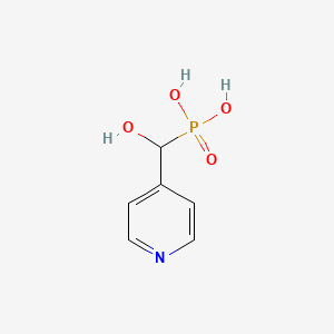 molecular formula C6H8NO4P B12128232 [Hydroxy(pyridin-4-yl)methyl]phosphonic acid CAS No. 5422-73-1