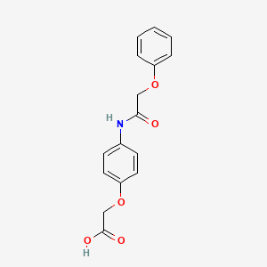 molecular formula C16H15NO5 B1212824 N-(Phenoxyacetyl)-4-aminophenoxyacetic acid CAS No. 20745-38-4