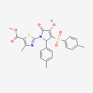 methyl 2-[3-hydroxy-4-(4-methylbenzenesulfonyl)-5-(4-methylphenyl)-2-oxo-2,5-dihydro-1H-pyrrol-1-yl]-4-methyl-1,3-thiazole-5-carboxylate