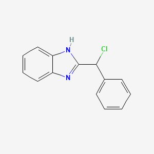 molecular formula C14H11ClN2 B12128271 1h-Benzimidazole, 2-(chlorophenylmethyl)- CAS No. 55671-58-4