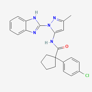 1-(4-Chloro-phenyl)-cyclopentanecarboxylic acid [2-(1H-benzoimidazol-2-yl)-5-methyl-2H-pyrazol-3-yl]-amide