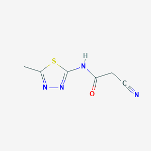 molecular formula C6H6N4OS B12128406 2-cyano-N-(5-methyl-1,3,4-thiadiazol-2-yl)acetamide CAS No. 90158-74-0