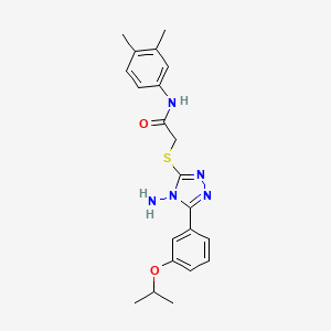 2-{4-amino-5-[3-(methylethoxy)phenyl](1,2,4-triazol-3-ylthio)}-N-(3,4-dimethyl phenyl)acetamide