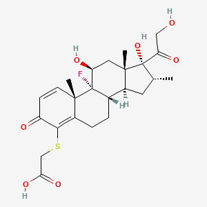 B1212844 4-(Carboxymethylthio)dexamethasone CAS No. 131467-45-3