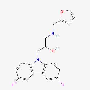 9H-Carbazole-9-ethanol, alpha-[[(2-furanylmethyl)amino]methyl]-3,6-diiodo-