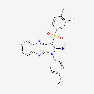 3-(3,4-dimethylbenzenesulfonyl)-1-(4-ethylphenyl)-1H-pyrrolo[2,3-b]quinoxalin-2-amine