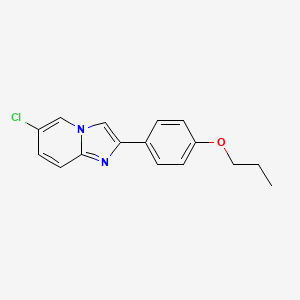 molecular formula C16H15ClN2O B12128522 6-Chloro-2-(4-propoxyphenyl)imidazo[1,2-a]pyridine 