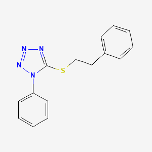 molecular formula C15H14N4S B12128552 1-Phenyl-5-(2-phenylethylthio)-1,2,3,4-tetraazole 