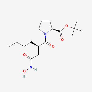 tert-butyl (2S)-1-[(2R)-2-[2-(hydroxyamino)-2-oxo-ethyl]hexanoyl]pyrrolidine-2-carboxylate