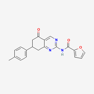 molecular formula C20H17N3O3 B12128581 N-[7-(4-methylphenyl)-5-oxo-5,6,7,8-tetrahydroquinazolin-2-yl]furan-2-carboxamide 