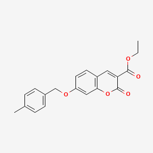 molecular formula C20H18O5 B12128592 2H-1-Benzopyran-3-carboxylic acid, 7-[(4-methylphenyl)methoxy]-2-oxo-, ethyl ester CAS No. 685861-48-7