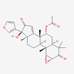 molecular formula C28H34O7 B1212861 1alpha,2alpha-Epoxy-17beta-hydroxyazadiradione 